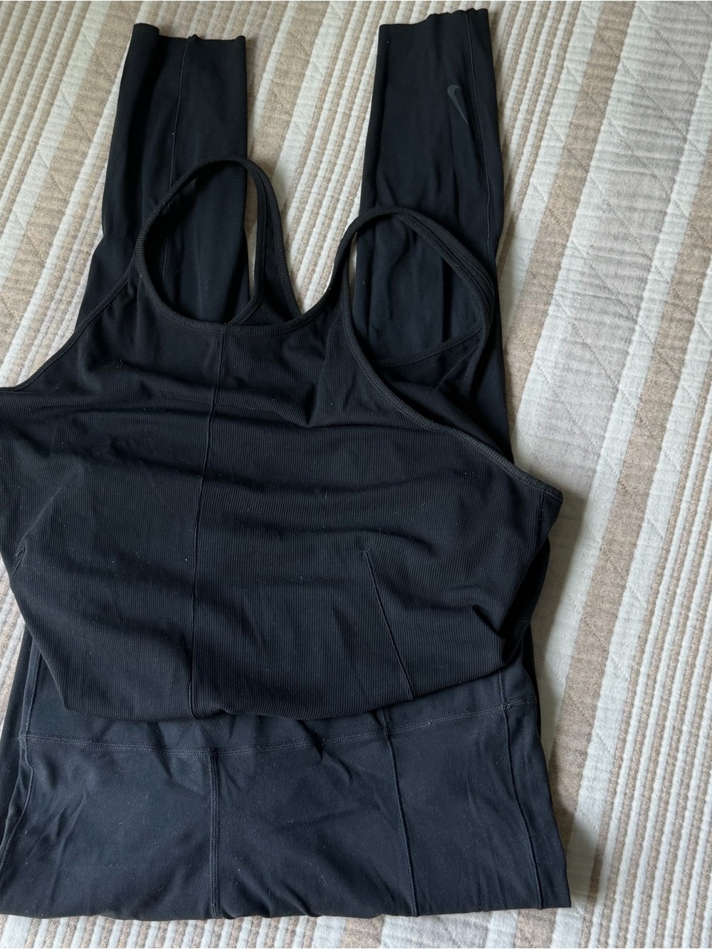 Nike Black Ribbed Sports Bra Tank
